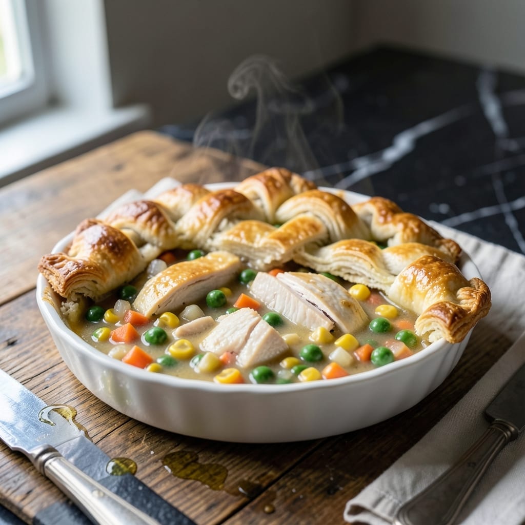 Chicken Pot Pie Recipe Light: Flaky Crust With Guilt-Free Creaminess