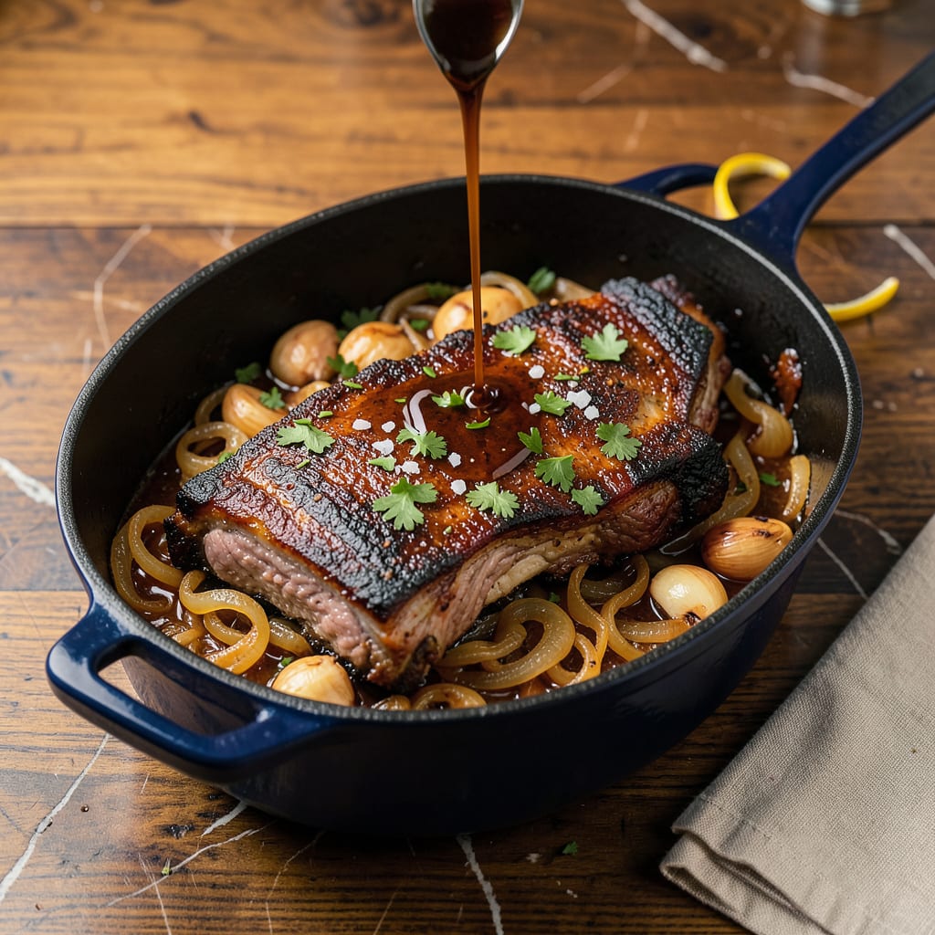 beef rib crockpot recipe example with annotations