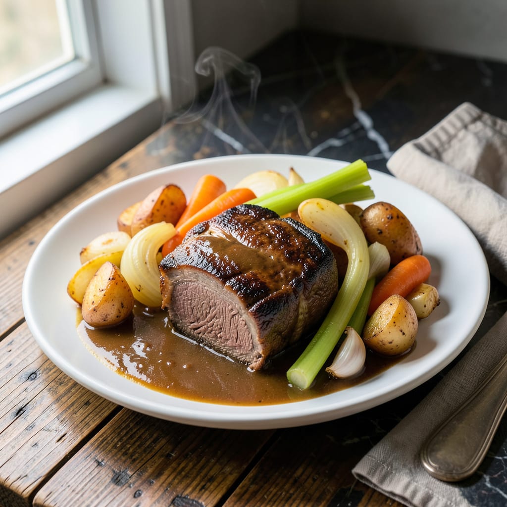 best instant pot pot roast recipe ever illustration with key details
