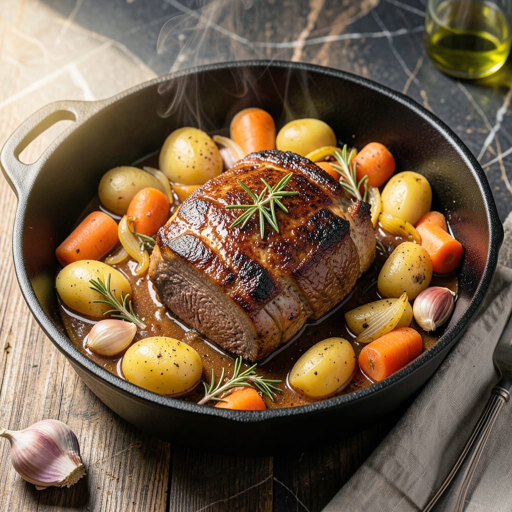 Complete Best Pot Roast Crock Pot Recipe Ever: Fork Tender Beef with Root Vegetables overview image