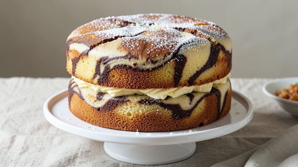 2 Layer Marble Cake Recipe: Swirled Vanilla-Chocolate Magic in One Pan