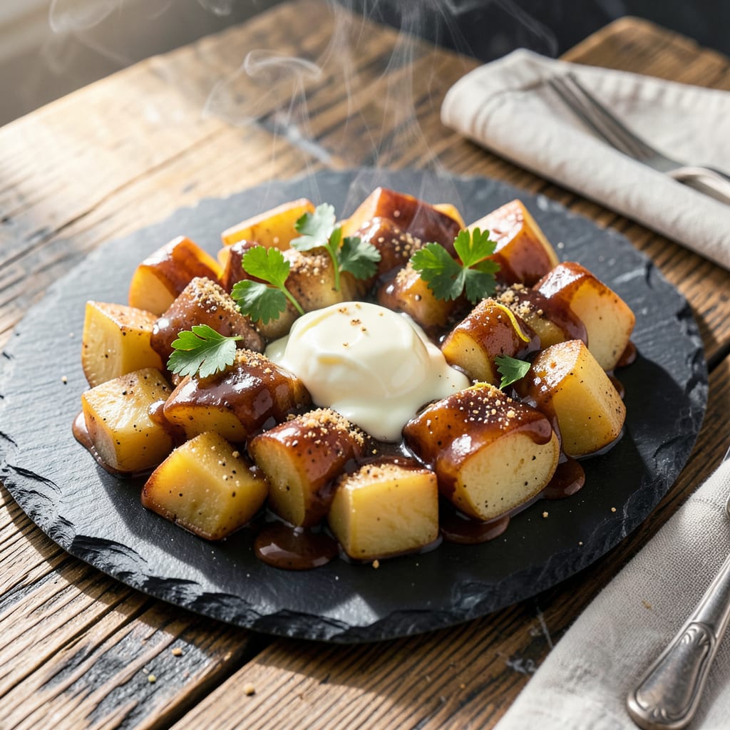 Complete boiled bbq potatoes recipe overview image