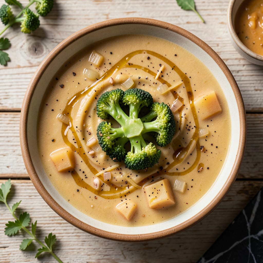 Broccoli Potato Cheese Soup Recipe: Creamy Comfort in Every Bite illustration with key details