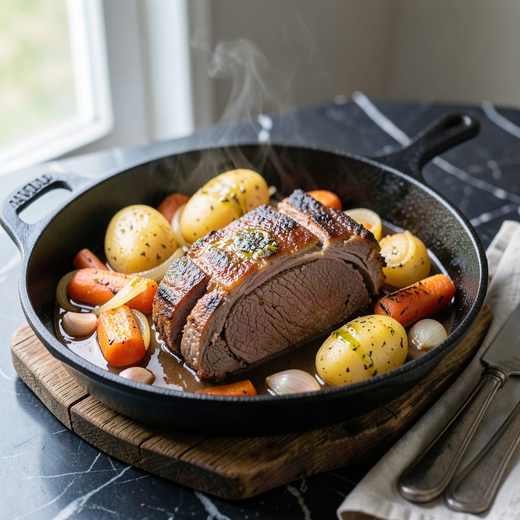 Pot Rump Roast Recipe: Dutch Oven Sunday Supper with Root Vegetables Pot Rump Roast Recipe: Dutch Oven Sunday Supper with Root Vegetables