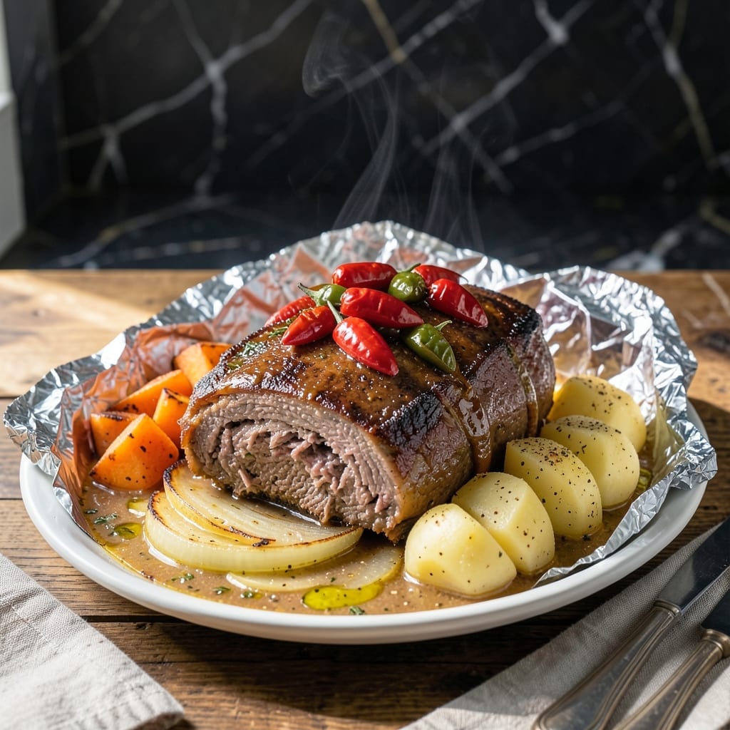 Foil Wrapped Pot Roast Recipe: Mississippi-Style Pepperoncini Infusion