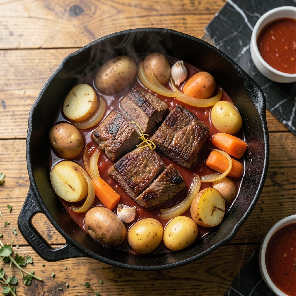 One Pot Stew Recipe: Rustic Simmered Heartiness with Root Vegetables
