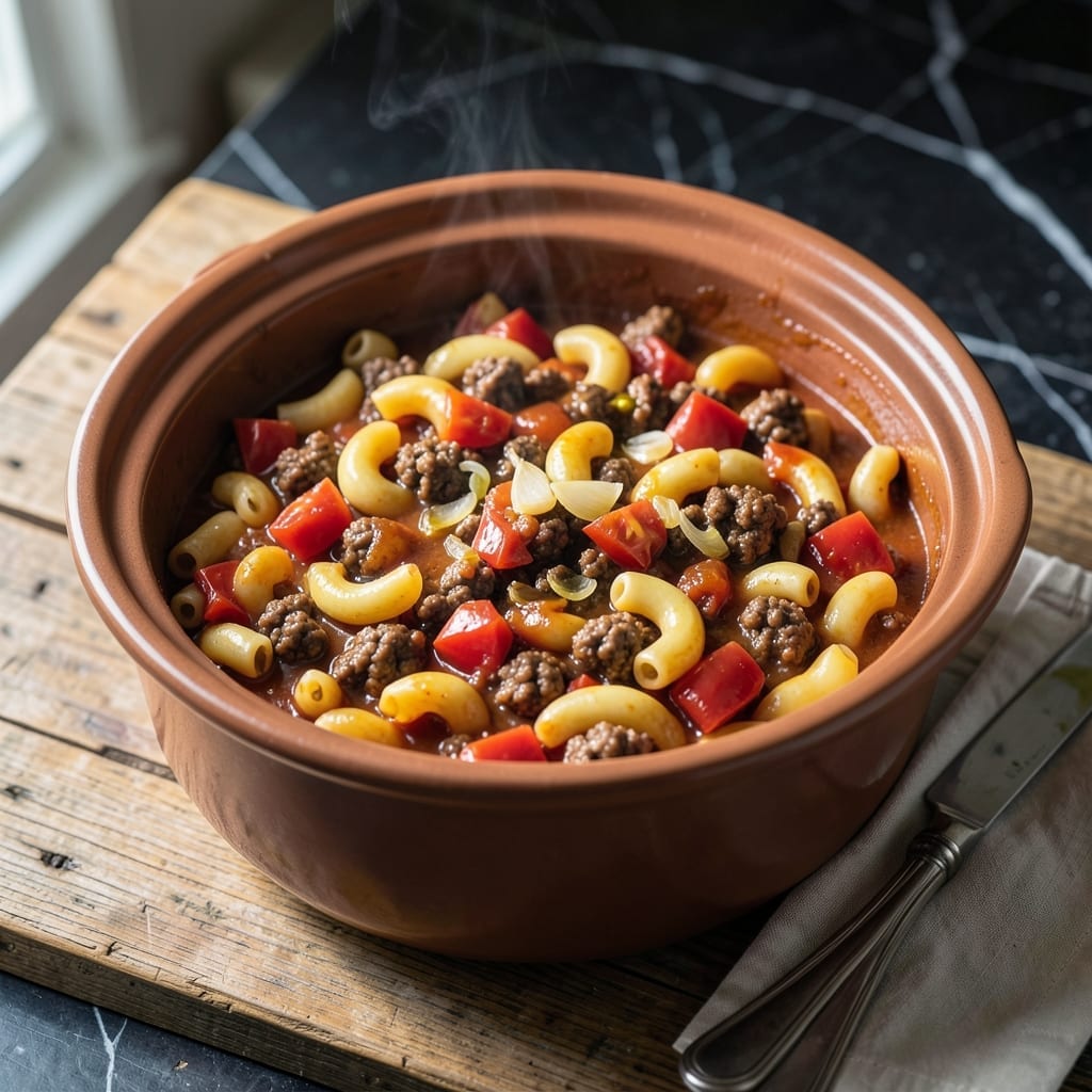 Crock Pot Goulash Recipe: Hearty Beef and Pasta Simmer