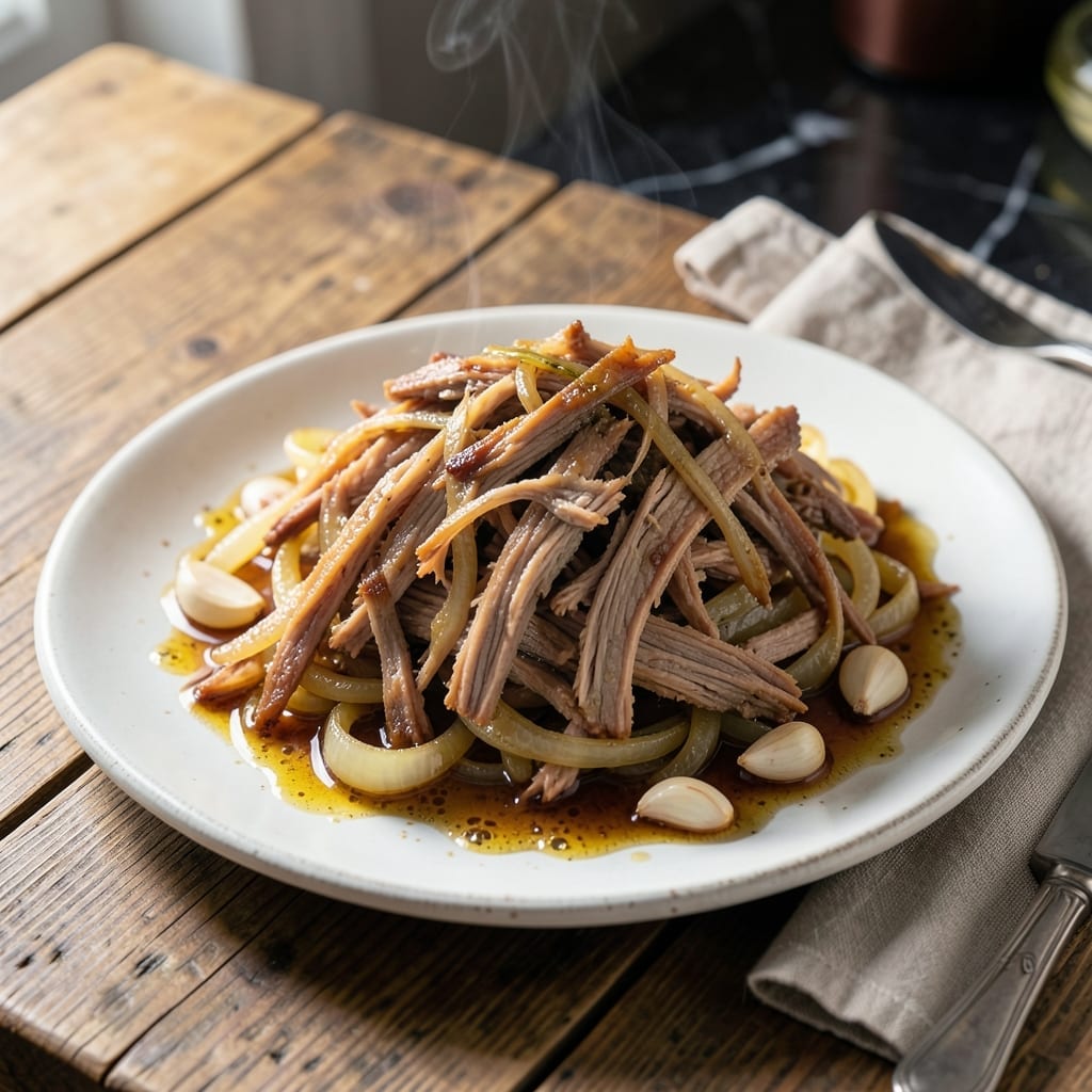 Shredded Pork Loin Crock Pot Recipe: Apple-Cider Braised Tenderness Shredded Pork Loin Crock Pot Recipe: Apple-Cider Braised Tenderness