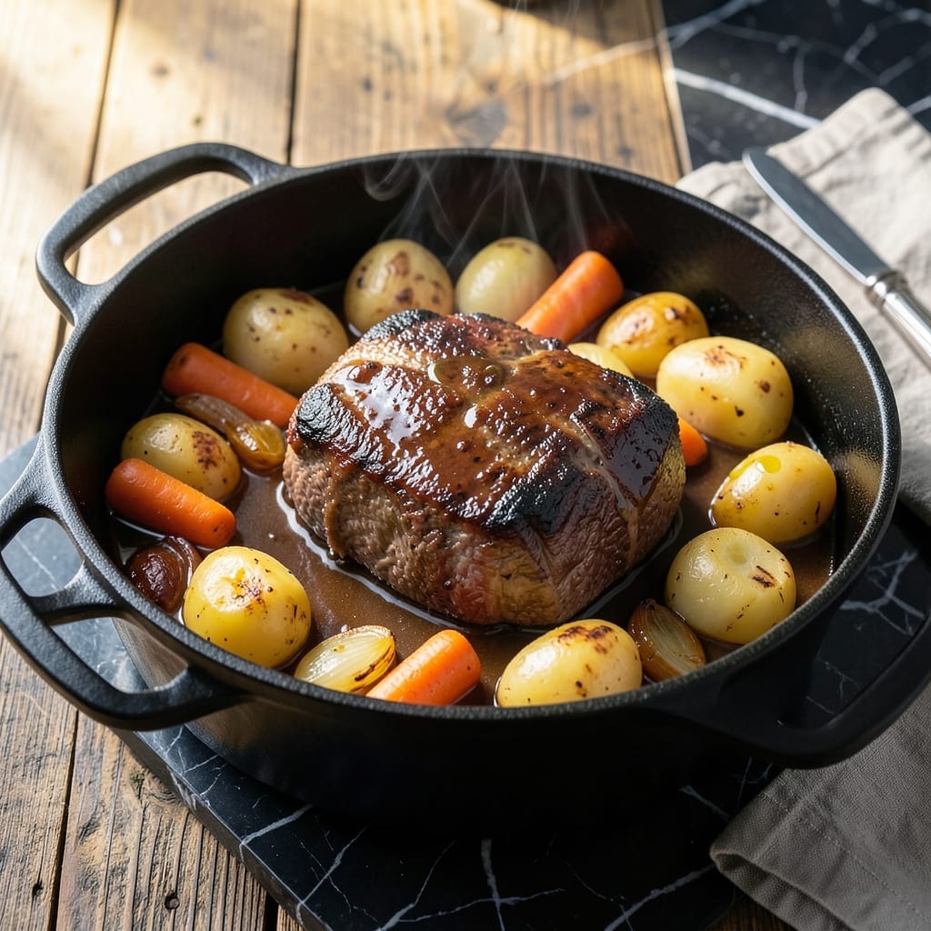 Williams Sonoma Pot Roast Recipe: Dutch Oven Braised Beef With Root Vegetables