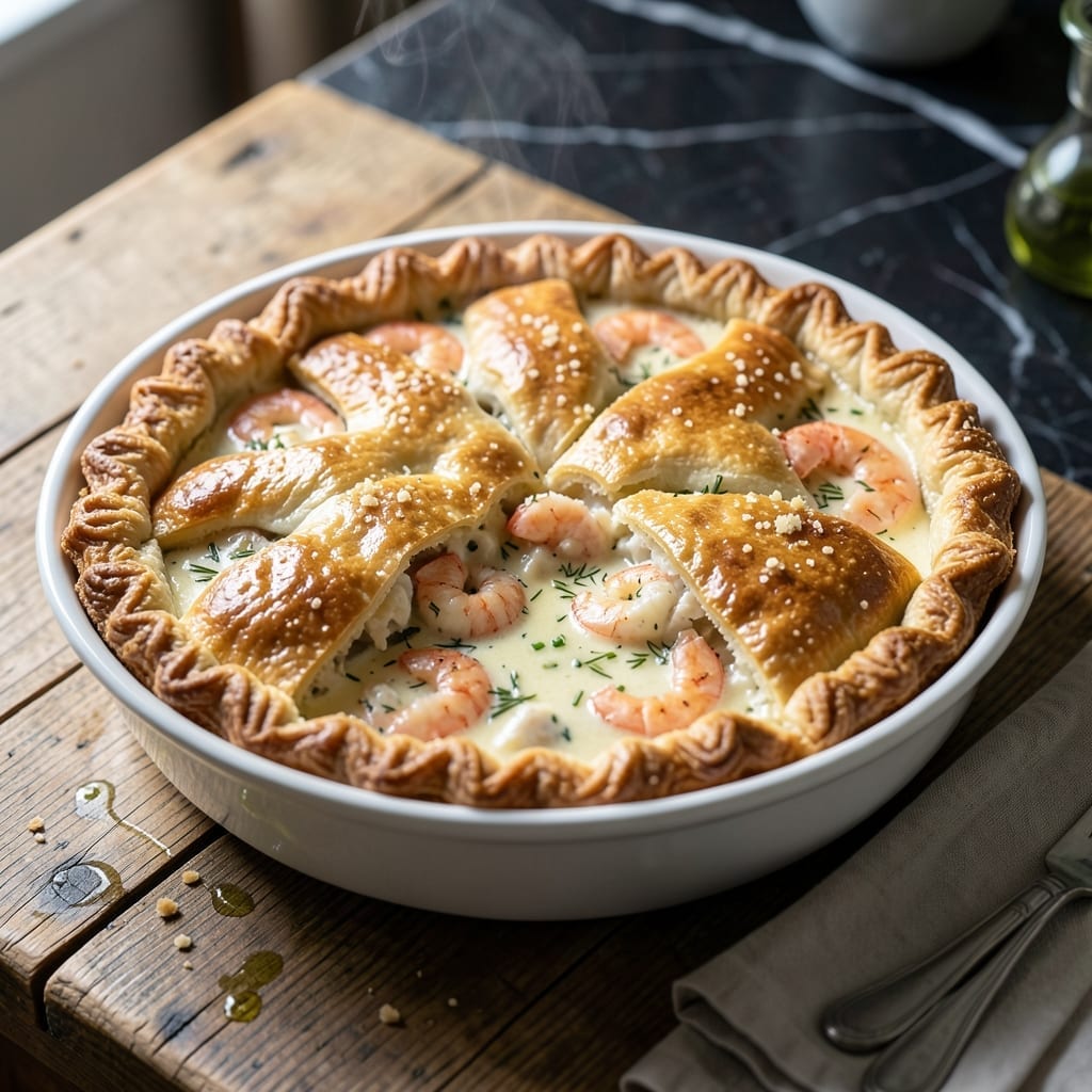 Elsie's Seafood Pot Pie Recipe: Buttery Crust Hugging Ocean Harvest