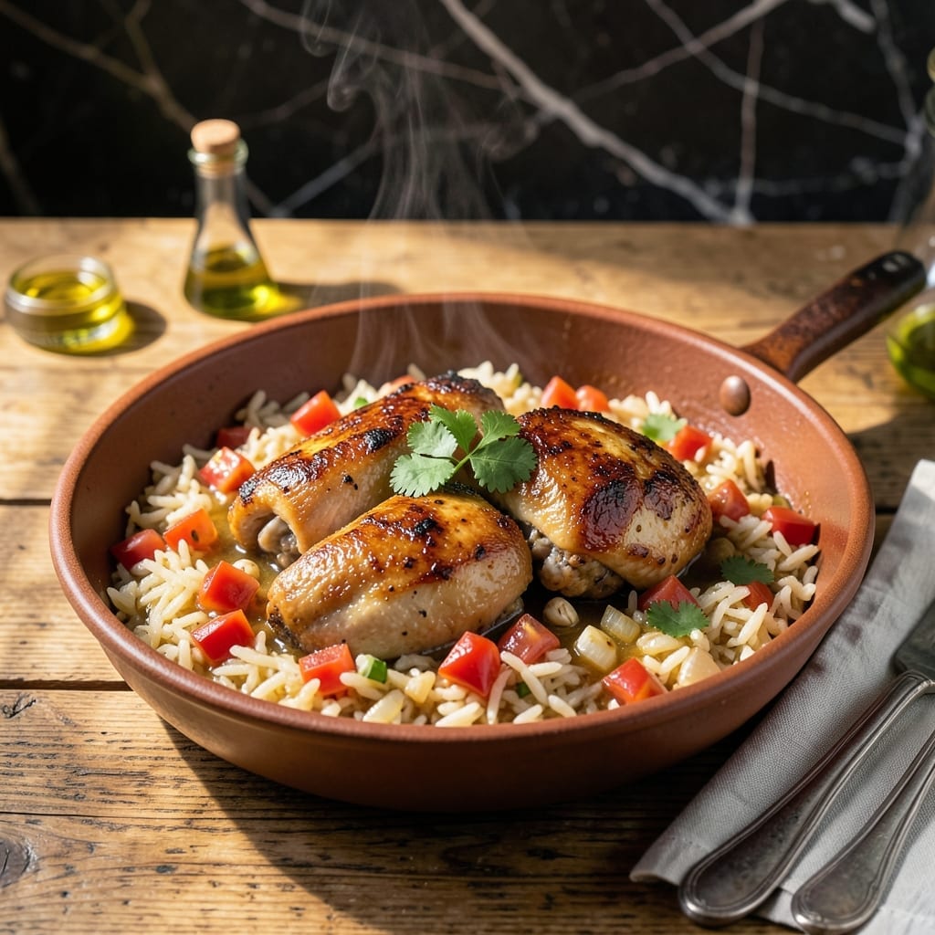 One Pot Mexican Chicken and Rice Recipe: Zesty Fiesta in a Skillet