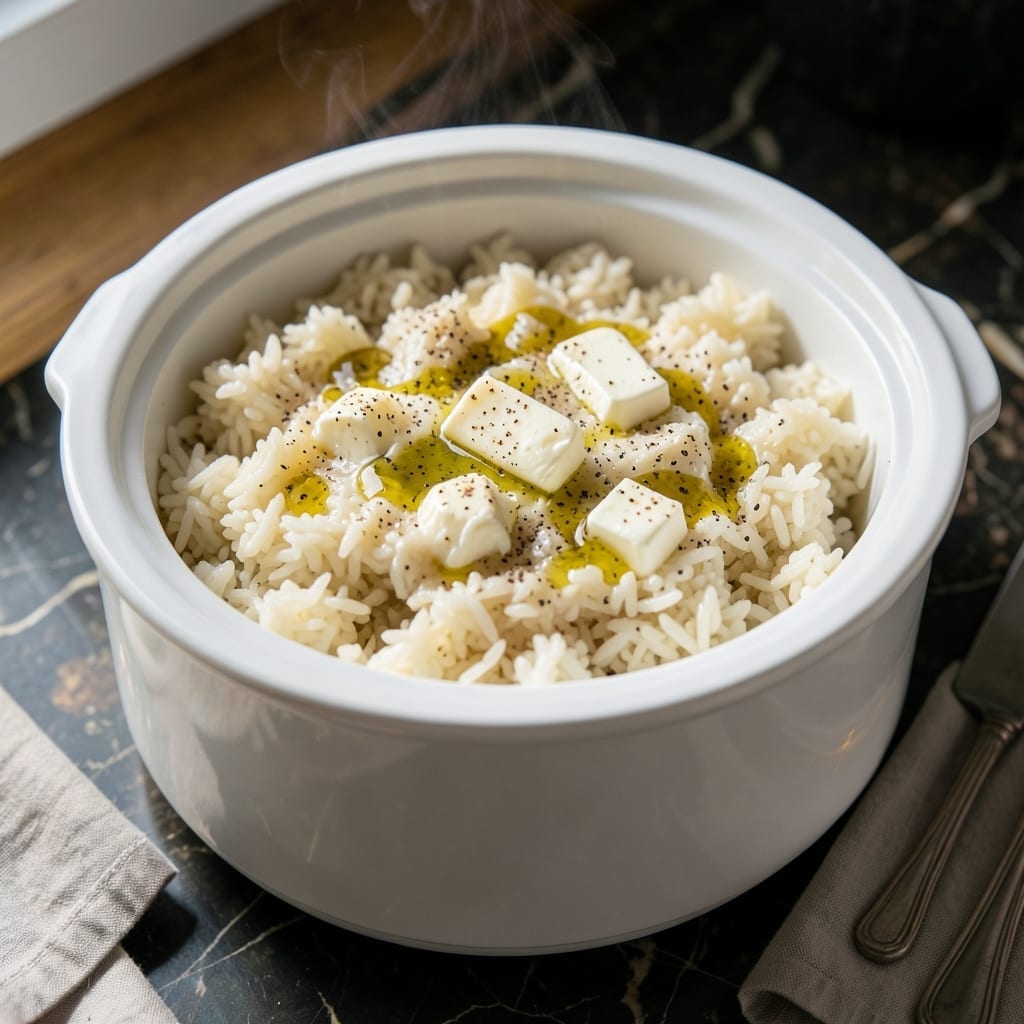 Rice in Crock Pot Recipe: Fluffy Grains With Zero Effort Rice in Crock Pot Recipe: Fluffy Grains With Zero Effort