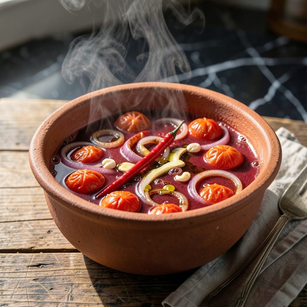 Tomato Hot Pot Recipe: Simmering Spiced Broth with Fresh Ingredients