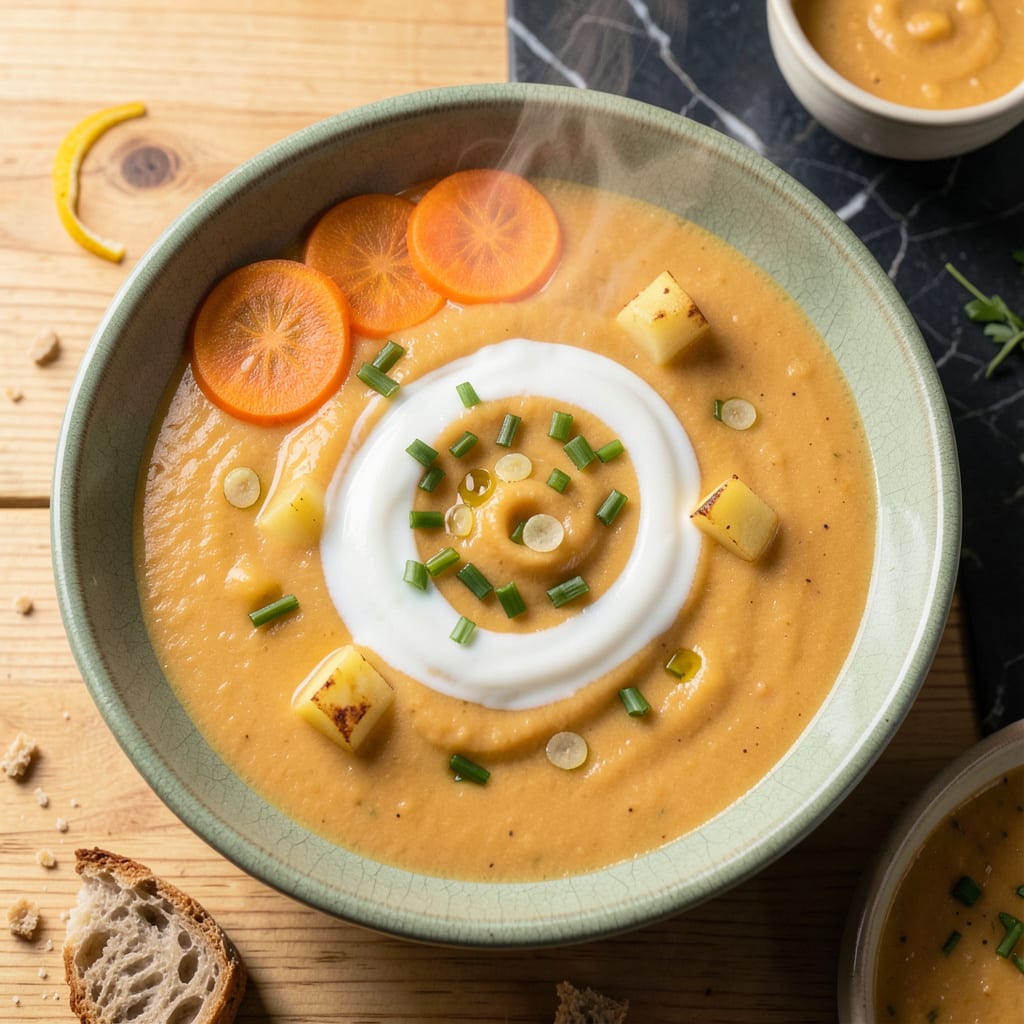 Visual representation of Carrot Potato Soup Recipe: Creamy Comfort in Every Spoonful