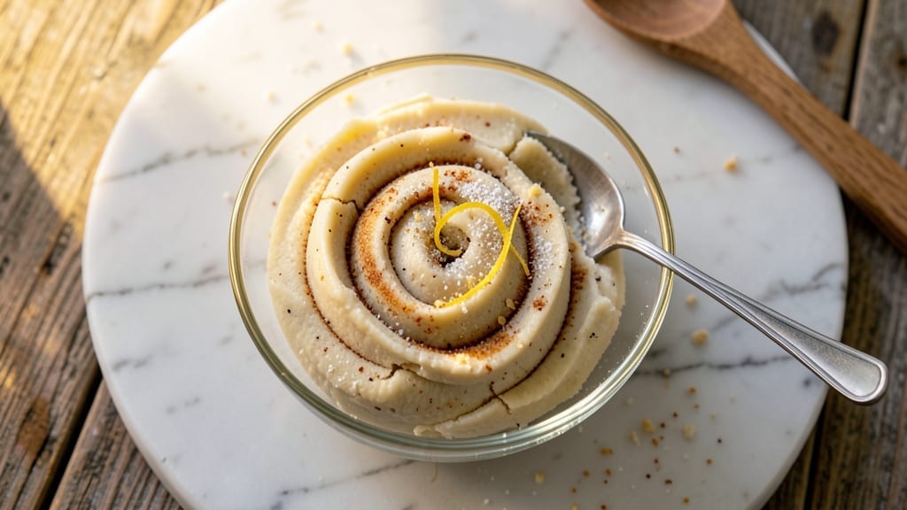1 Serving Edible Sugar Cookie Dough Recipe: No-Bake Vanilla Bean Bliss
