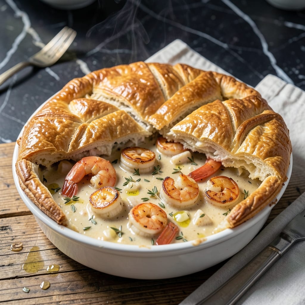 Barefoot Contessa Seafood Pot Pie Recipe: Flaky Crust Over Velvety Seafood Filling