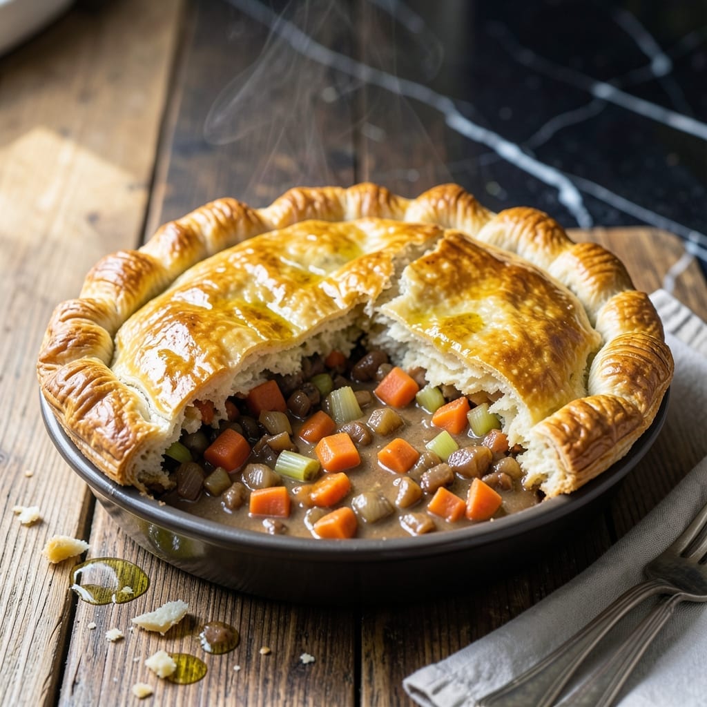 Vegan Pot Pie Recipe Puff Pastry: Flaky Golden Crust Over Savory Fillings