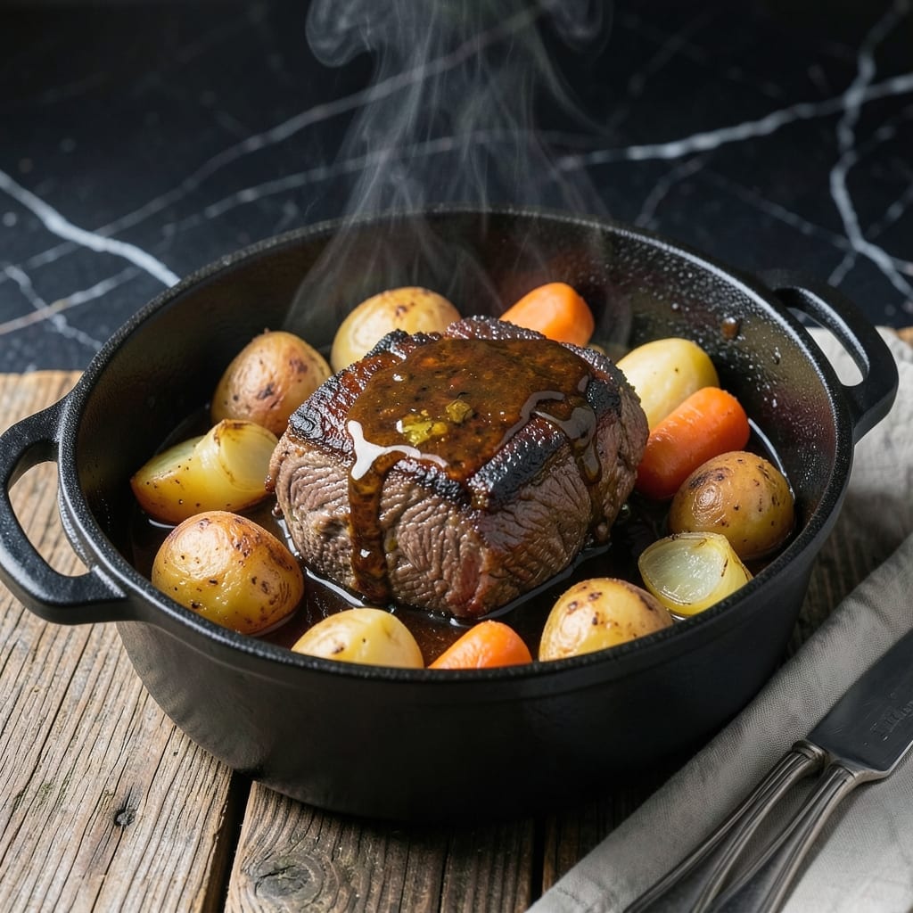 Dark And Stormy Pot Roast Recipe: Ginger Beer Braised With Root Vegetables Dark And Stormy Pot Roast Recipe: Ginger Beer Braised With Root Vegetables