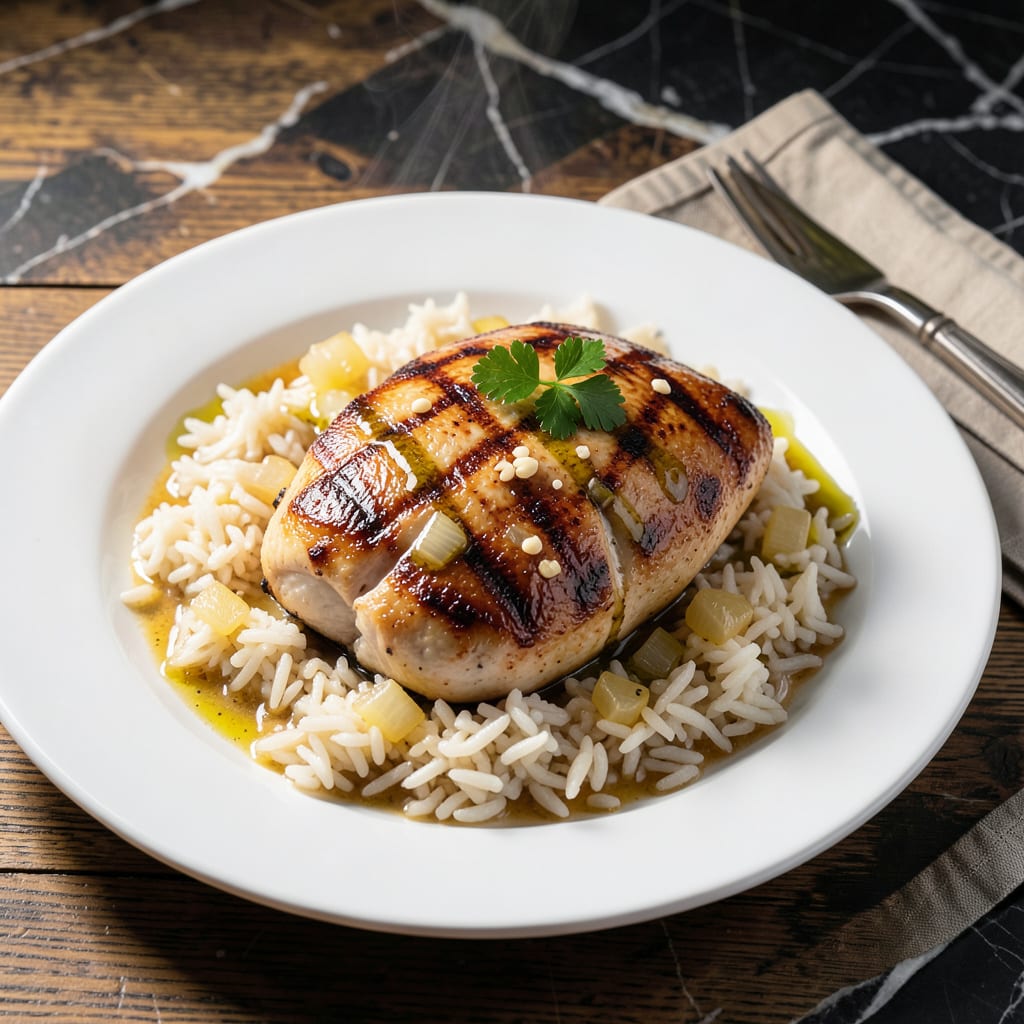 Visual representation of Chicken and Rice Low Fat Recipe: Lean Protein With Savory Spice