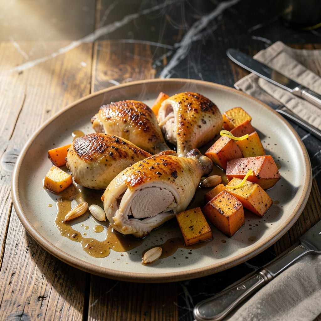 Chicken and Sweet Potato Recipe: Sheet Pan Dinner With Caramelized Edges detailed visual guide