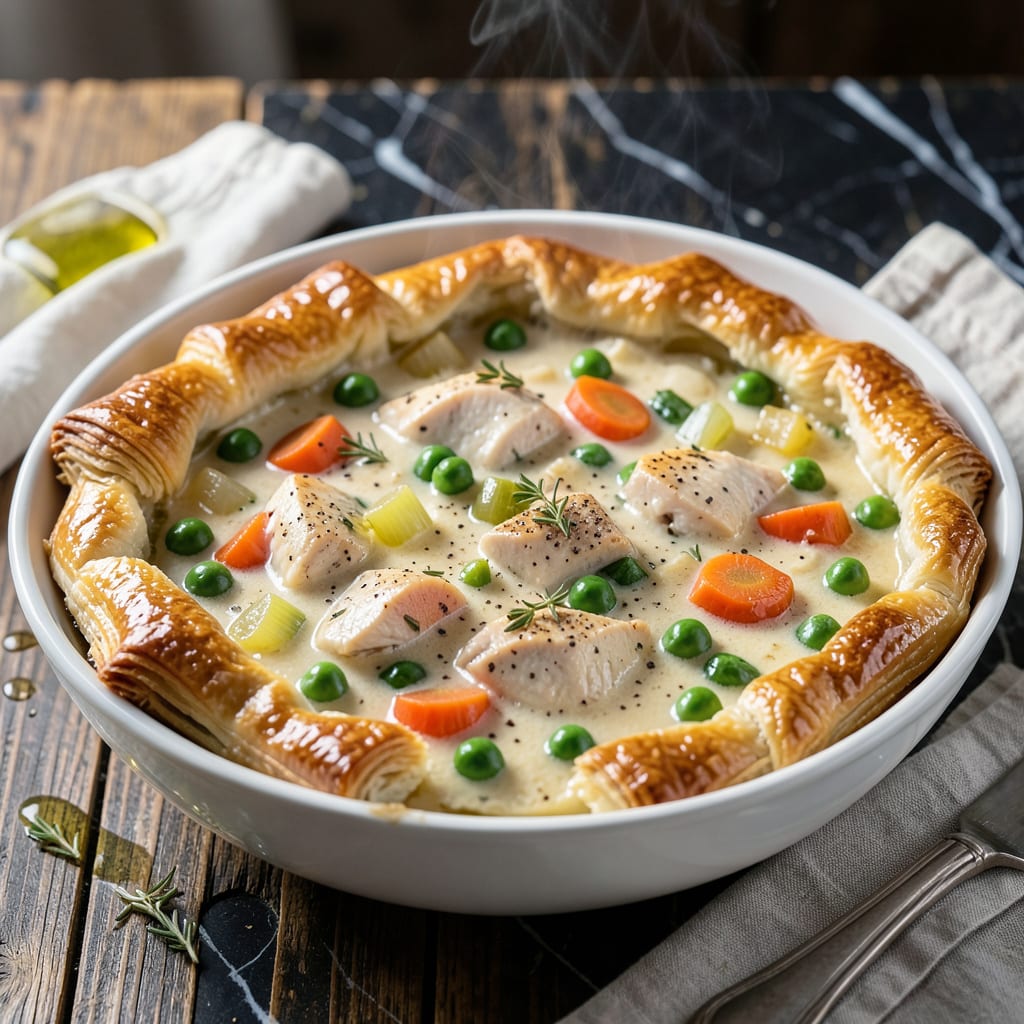 Chicken Pot Pie Crock Pot Recipe Healthy: Hands Off Comfort in a Bowl illustration with key details