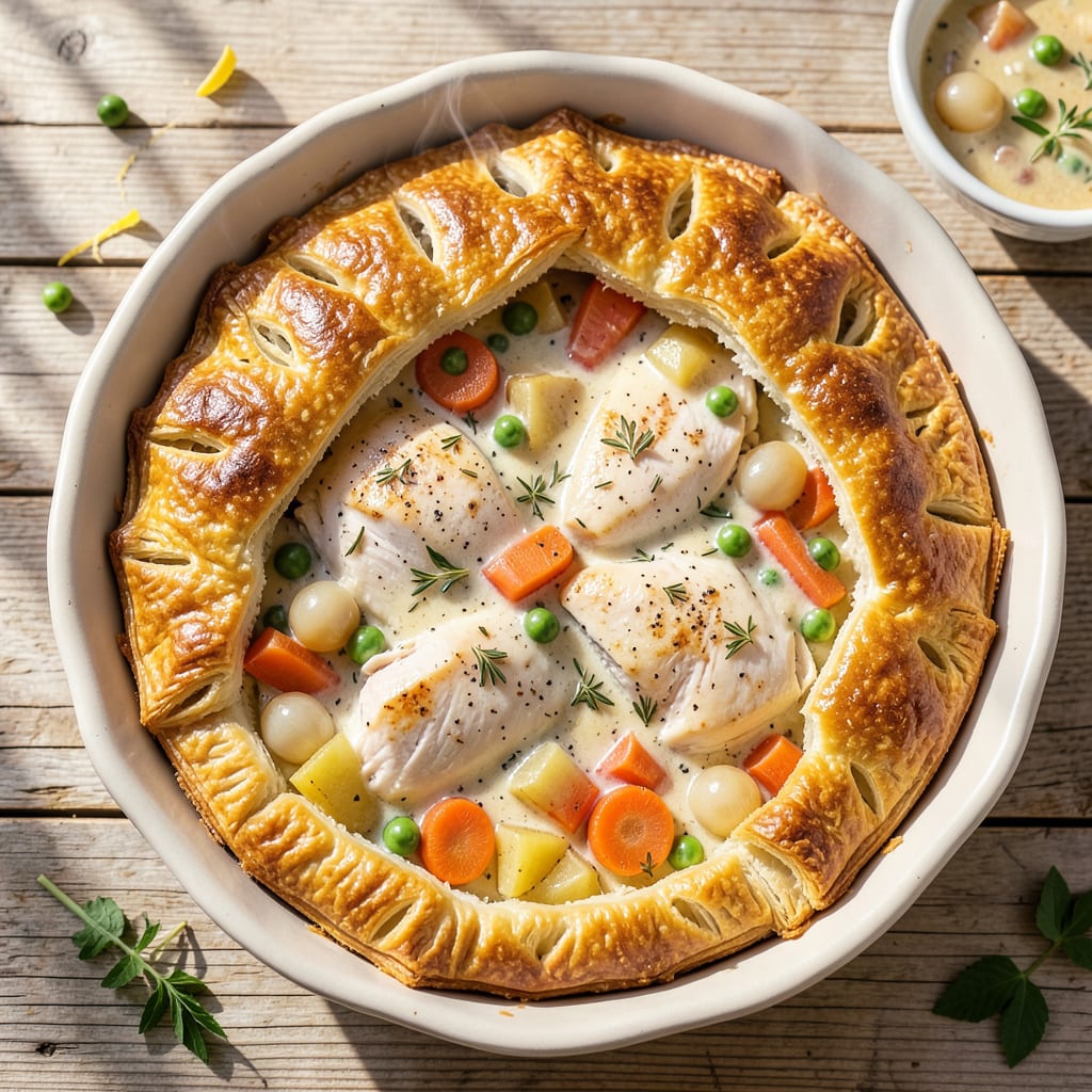 Comprehensive chicken pot pie from scratch recipe visual reference