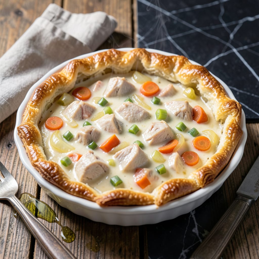 chicken pot pie instant pot recipe example with annotations