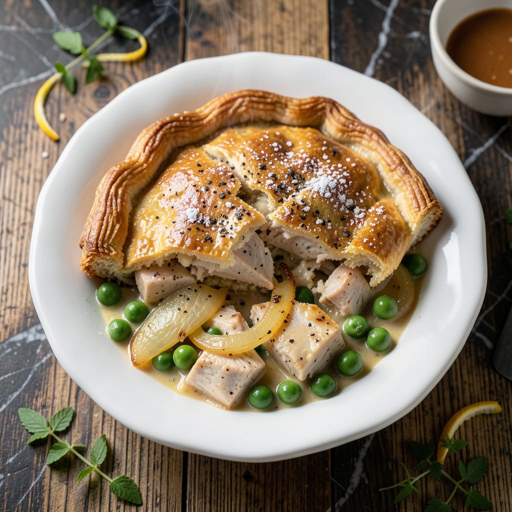 Chicken Pot Pie Recipe Martha Stewart: Buttery Crust With Classic Creamy Filling illustration with key details