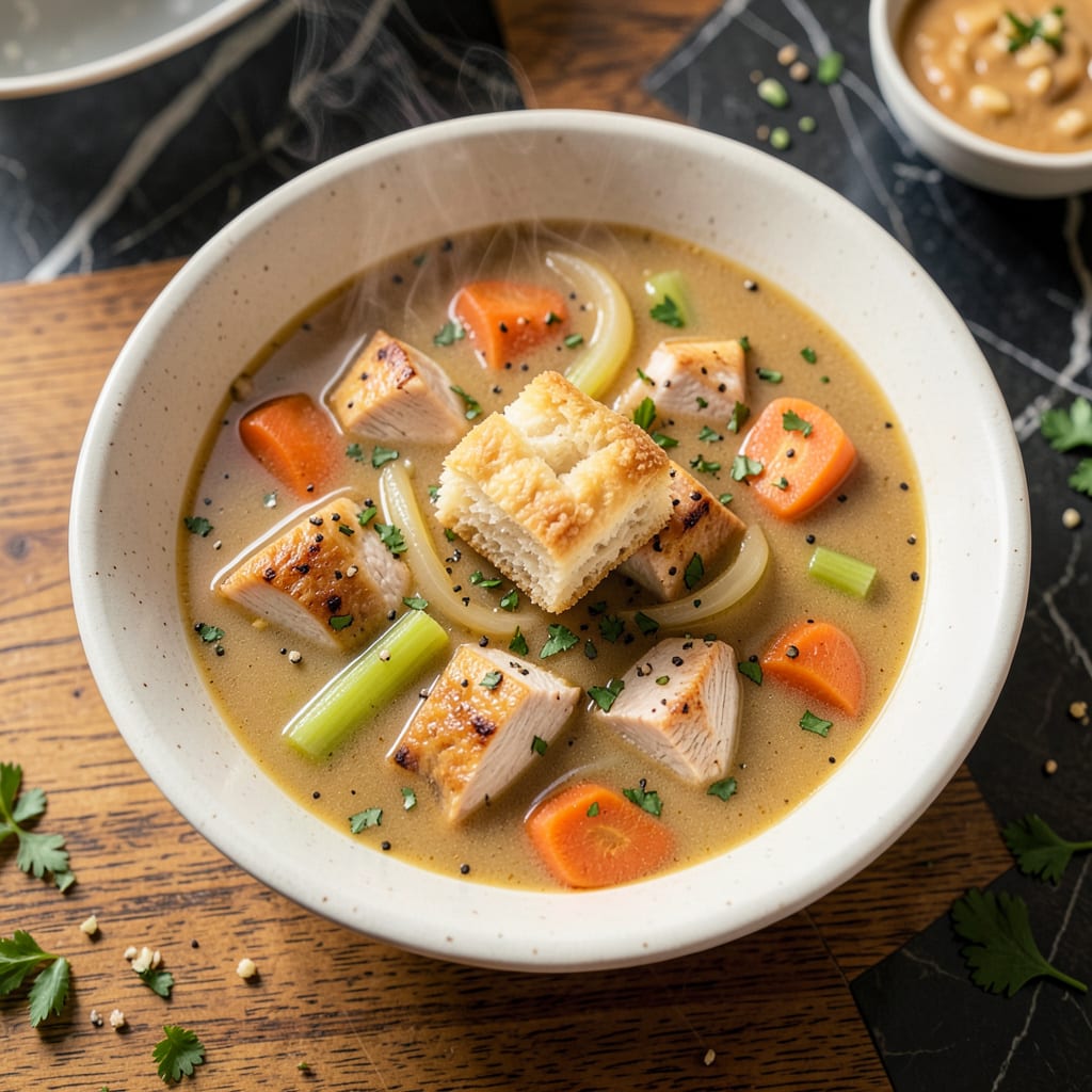 Visual representation of Chicken Pot Pie Soup Recipe: Creamy Comfort in Every Spoonful