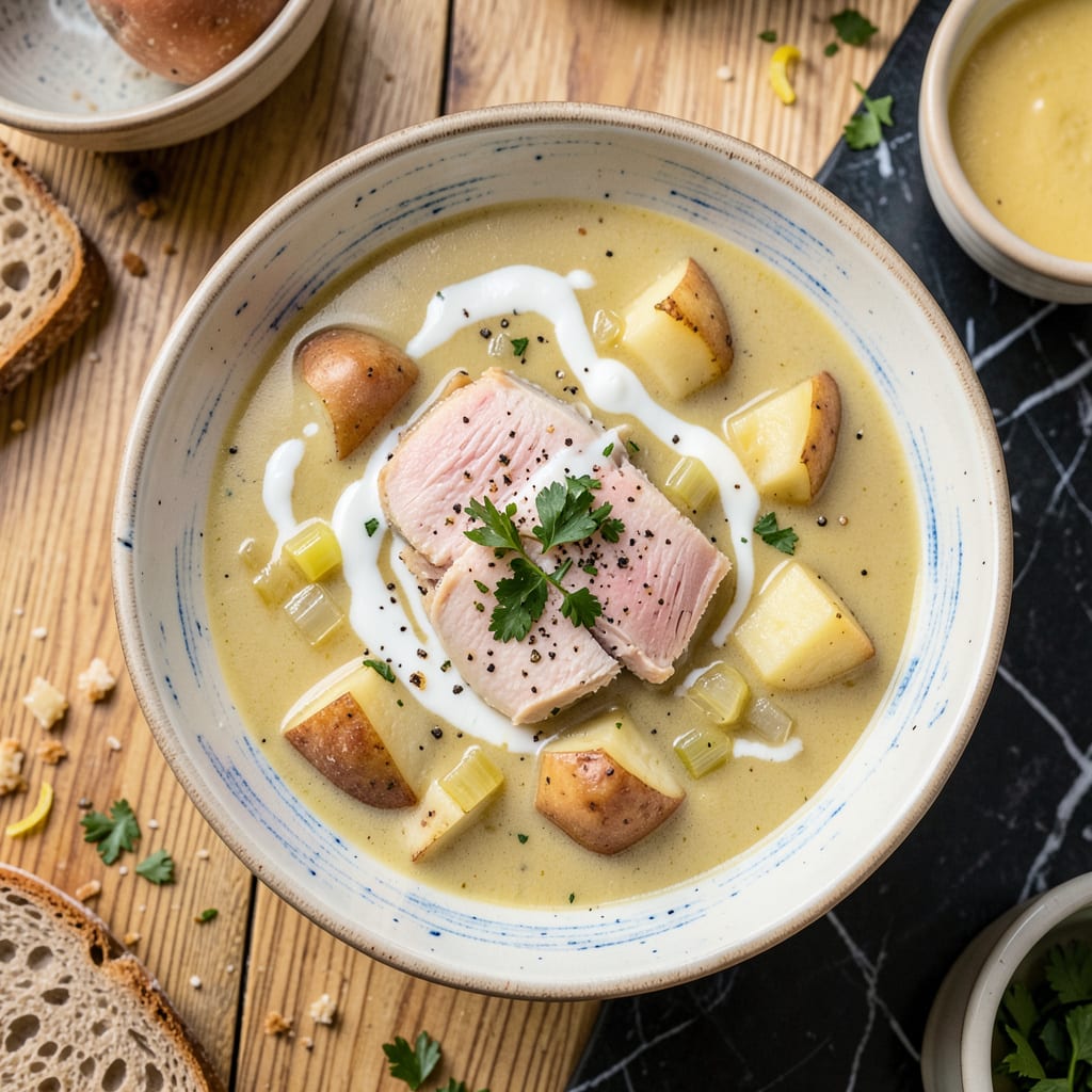 Complete chicken salad chick potato soup recipe overview image