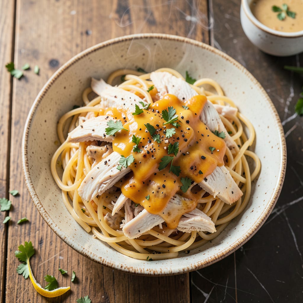 Chicken Spaghetti Recipe Crock Pot: Creamy, Cheesy Weeknight Comfort illustration with key details