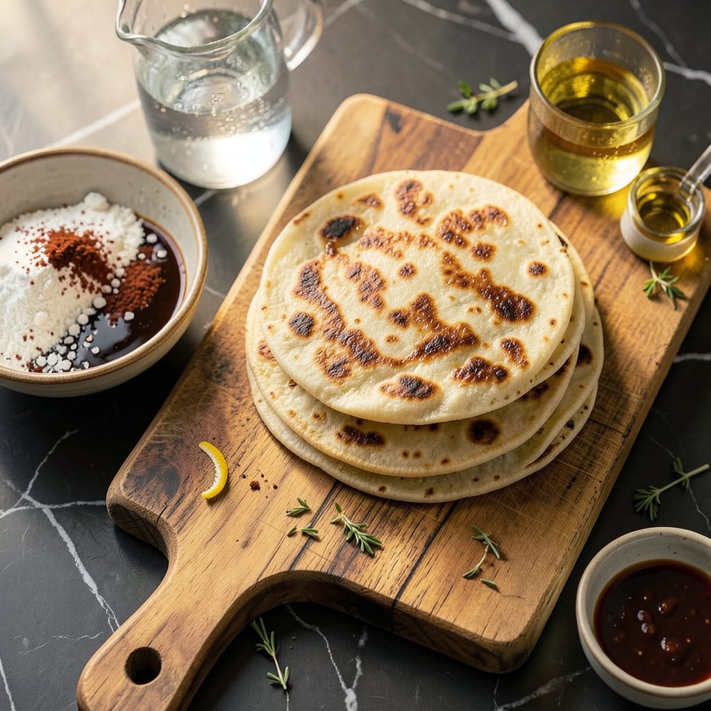 chipotle tortilla recipe example with annotations