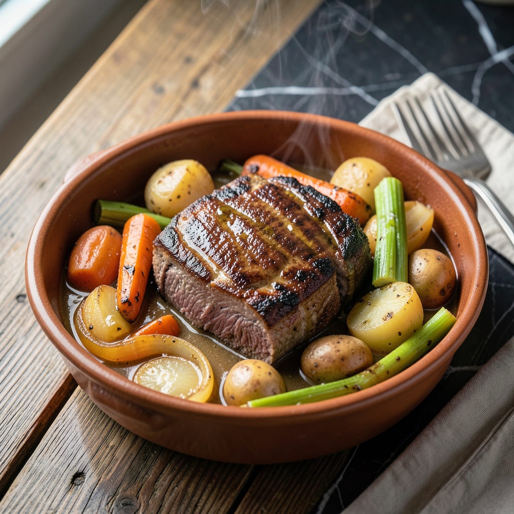 Clay Pot Pot Roast Recipe: Old World Braising with Root Vegetables detailed visual guide