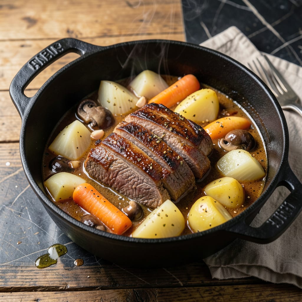 Visual representation of cow pot recipe