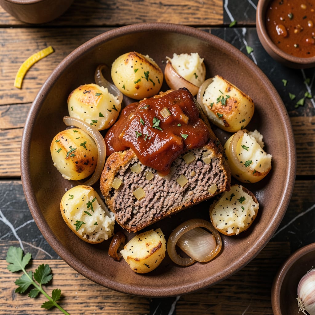 Comprehensive Cowboy Meatloaf and Potatoes Recipe: Hearty One Pan Comfort Food visual reference