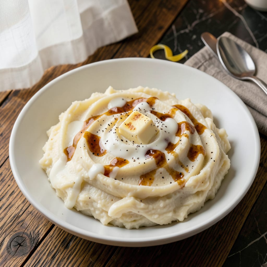 cream cheese mashed potato recipe example with annotations