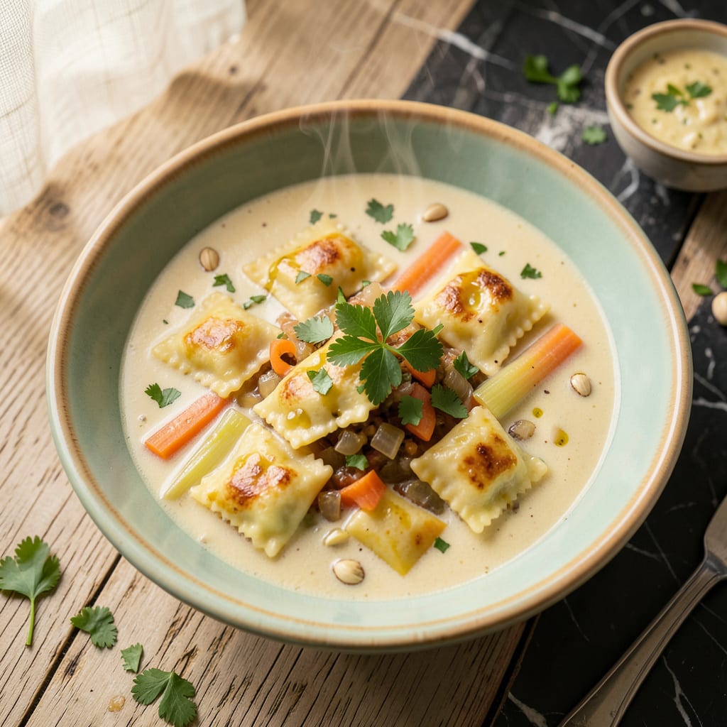 Creamy One Pot Ravioli Soup Recipe: 30 Minute Comfort in a Bowl illustration with key details