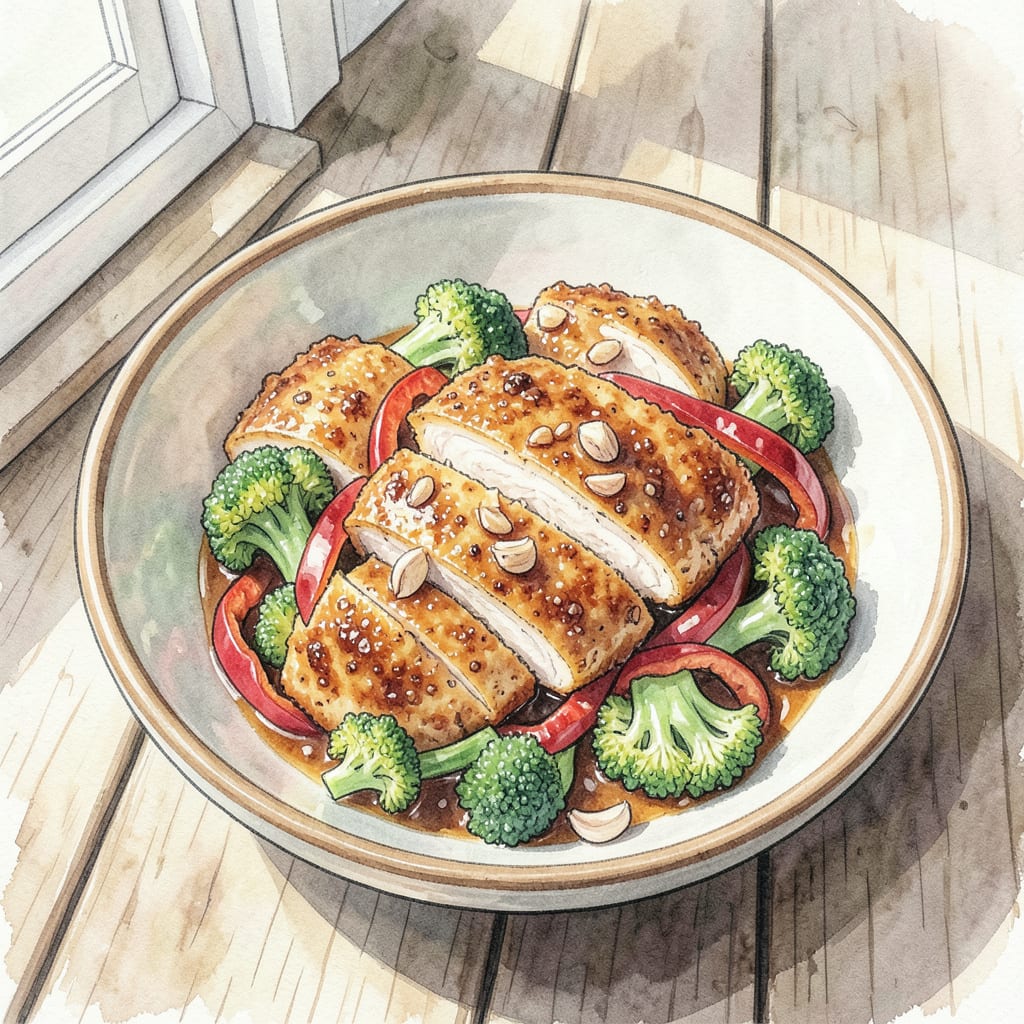 Visual representation of Crispy Chicken Stir Fry Recipe: Quick Weeknight Dinner Delight