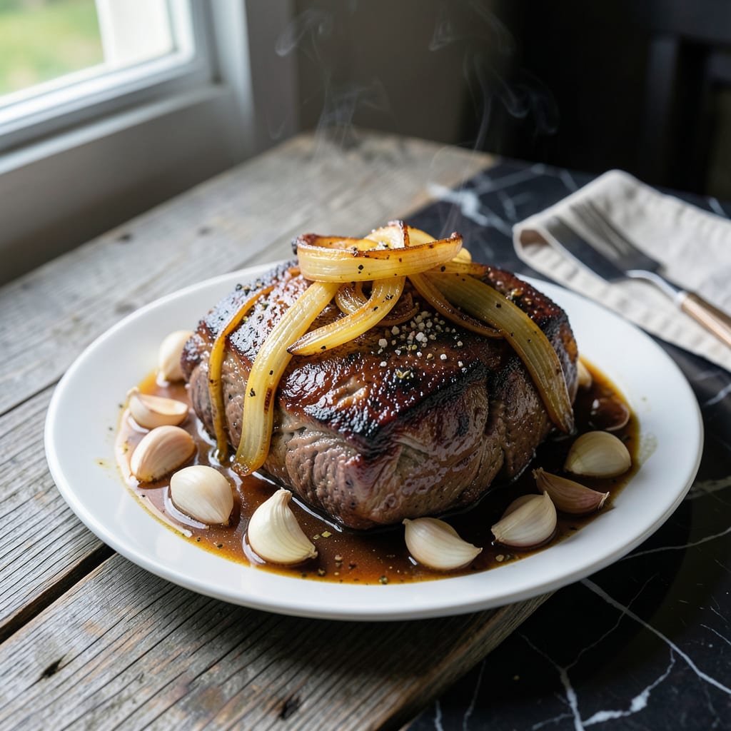 Complete Crock Pot Brand Pot Roast Recipe: Slow Simmered Beef With Root Vegetables overview image