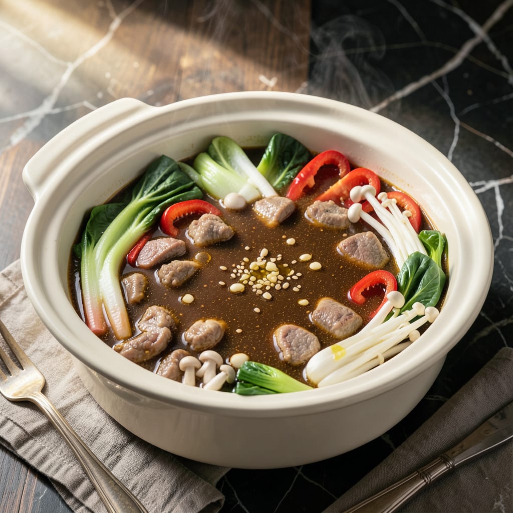 Visual representation of Crock Pot Hot Pot Recipe: Hands Free Savory Simmer