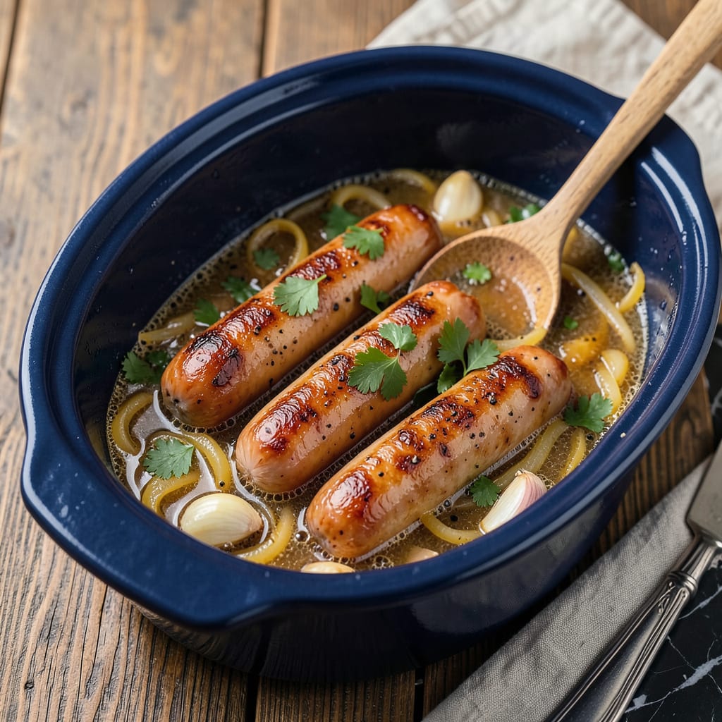Complete Crockpot Brats Recipe Without Beer: Juicy, Flavor Packed in 4 Hours overview image