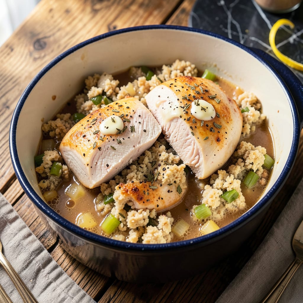 Crockpot Chicken and Stuffing Recipe: One Pot Comfort Meal Done Right illustration with key details