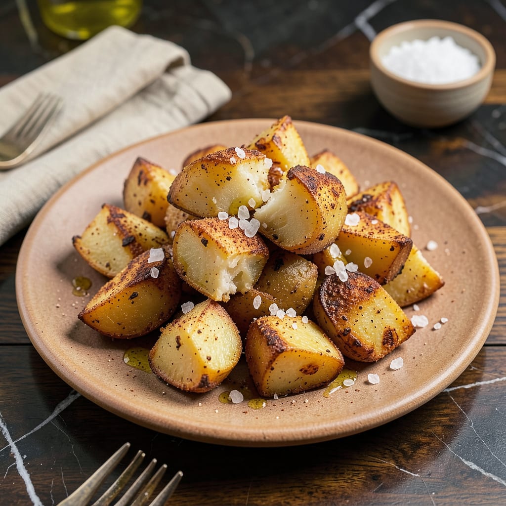 Visual representation of crunchy potato recipe