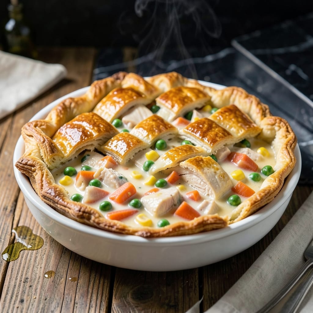 WW Chicken Pot Pie Recipe: Weight Watchers Comfort in a Flaky Crust WW Chicken Pot Pie Recipe: Weight Watchers Comfort in a Flaky Crust