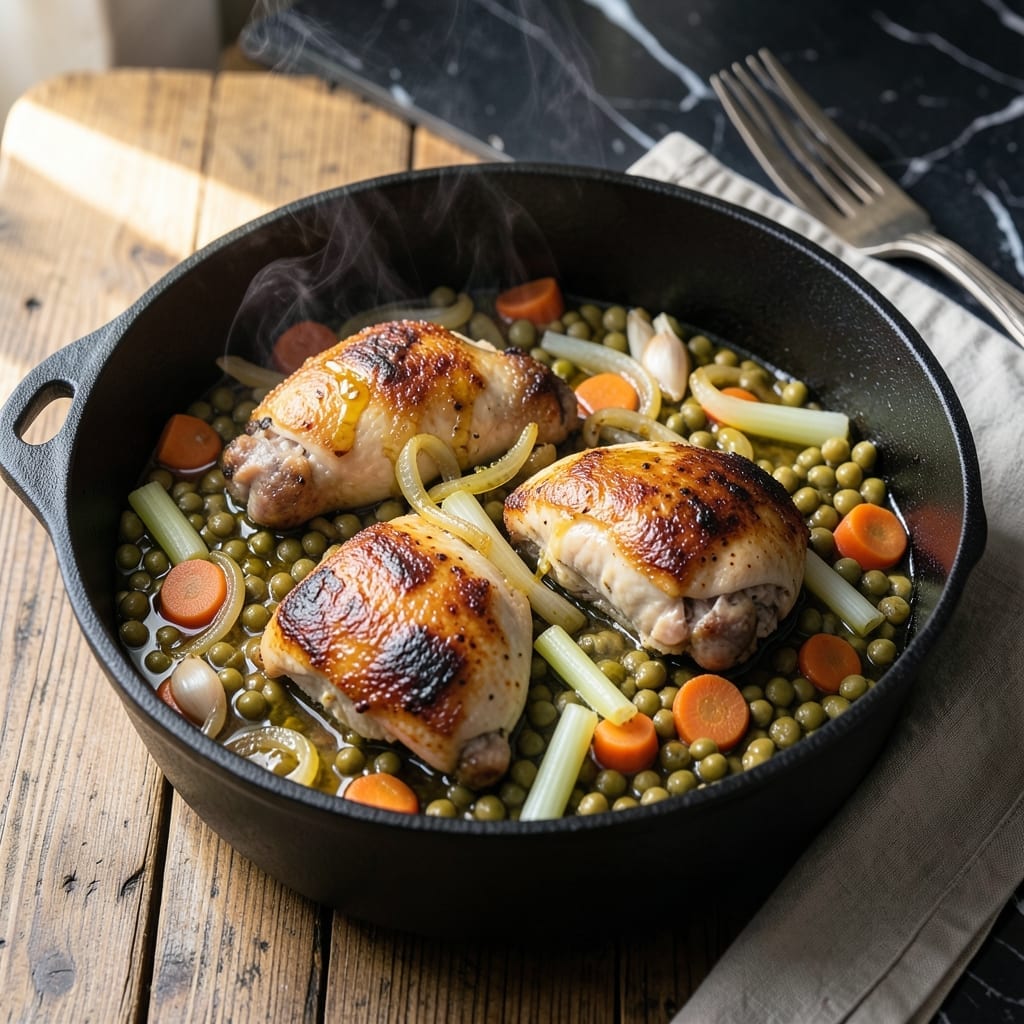 One Pot Chicken and Lentils Recipe: Protein-Packed Weeknight Meal