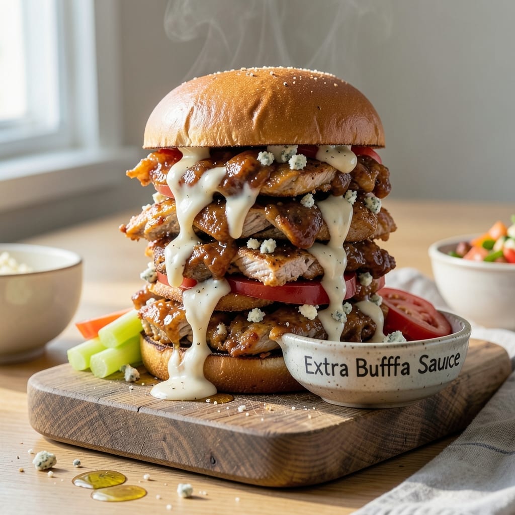 Buffalo Chicken Sandwich Crock Pot Recipe: Spicy Shredded Perfection