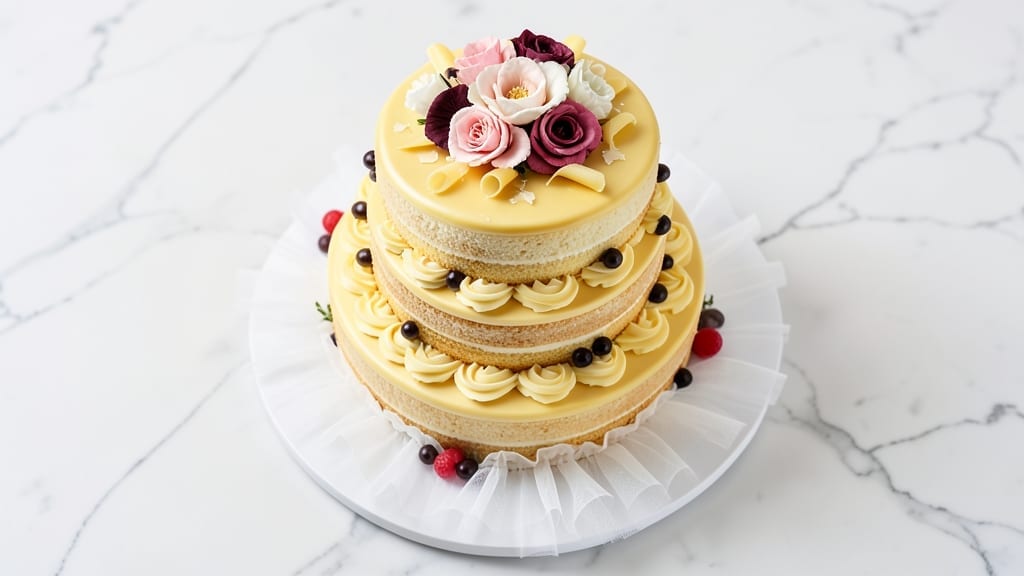 12-Inch Wedding Cake Recipe: Tiered Elegance With Buttercream Swirls