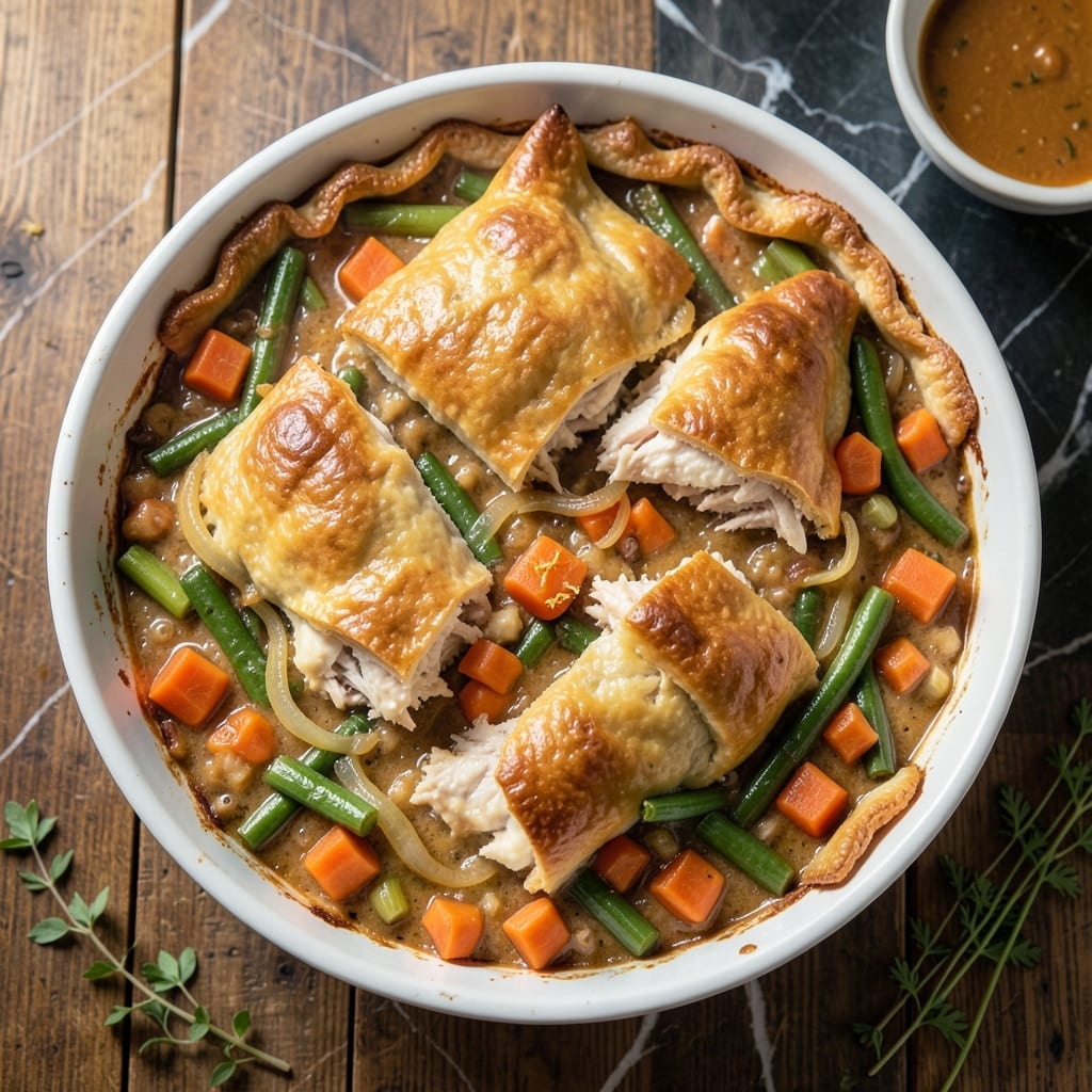Homemade Chicken Pot Pie Casserole Recipe: Biscuit-Topped Savory Delight