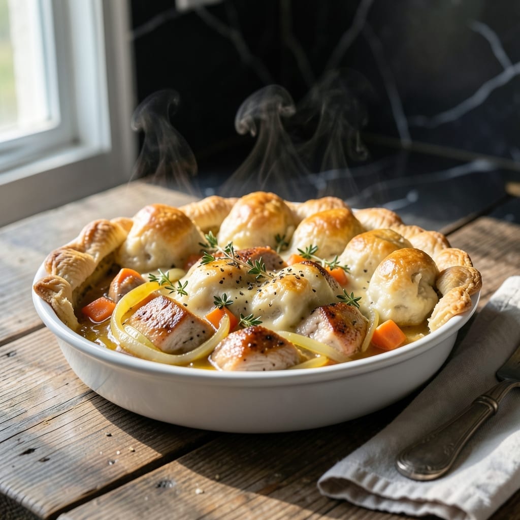 Chicken Pot Pie Recipe With Dumplings: Old-Fashioned Comfort in a Skillet Chicken Pot Pie Recipe With Dumplings: Old-Fashioned Comfort in a Skillet