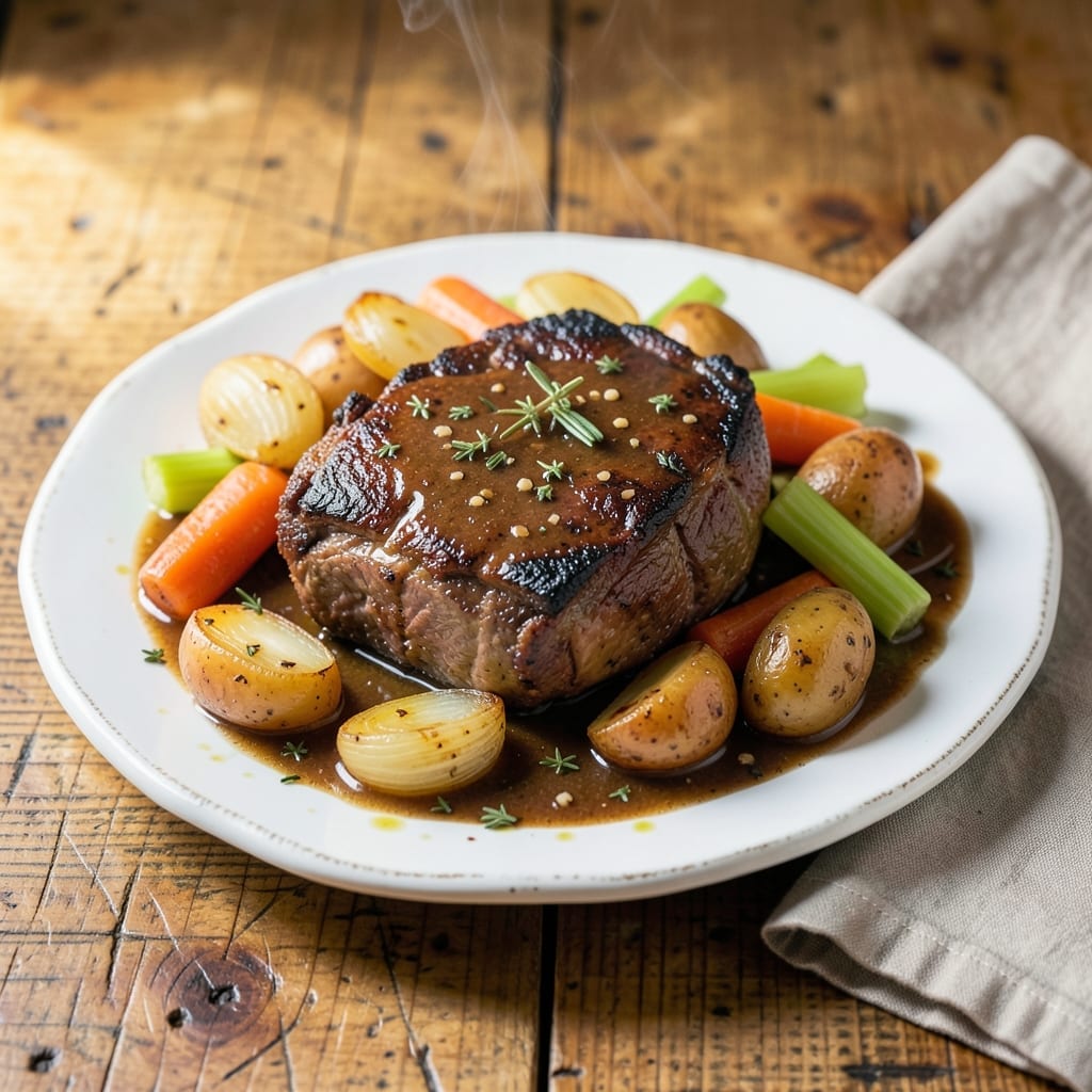 Golden Corral Awesome Pot Roast Recipe: Slow-Braised Beef With Garden Vegetables